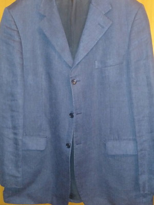 Portobellos men's linen jacket like new, blue, size 56 (2XL)
