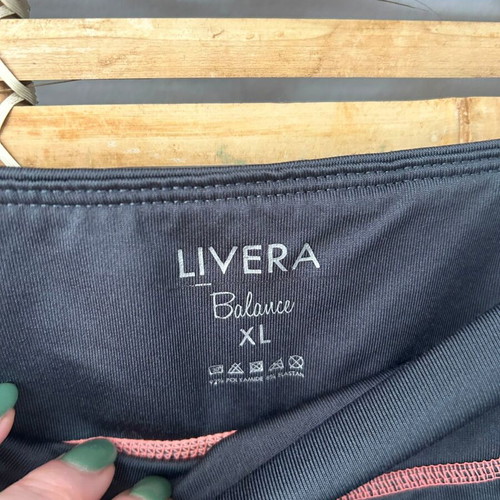 Livera Balance sports leggings, black and grey, size XL