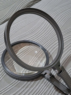 Magnifying glass USSR used with small crack