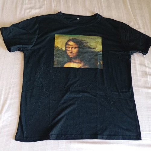 Black Shein men's t-shirt Large with print, like new
