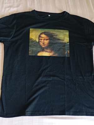 Black Shein men's t-shirt Large with print, like new