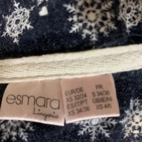 Esmara women's long-sleeve pajama shirt, white and blue