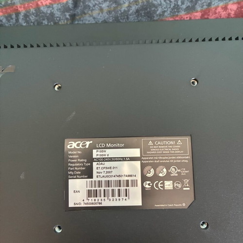 Acer 19-inch computer monitor used P193W