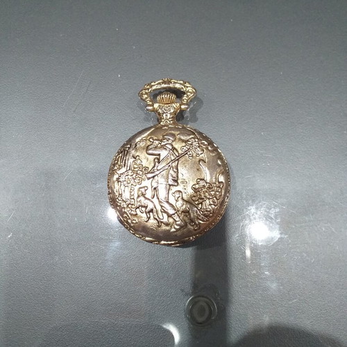 Pocket watch used with hunting scene, not working