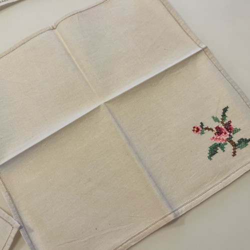 Handmade tablecloth with matching napkins new from Switzerland
