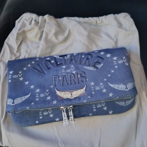 Zadig Voltaire Denim Bag new with silver chains