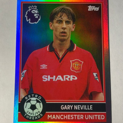 Gary Neville Retro Threads sticker card like new