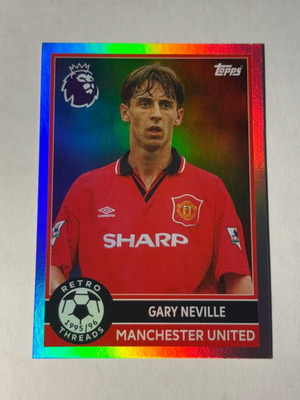 Gary Neville Retro Threads sticker card like new