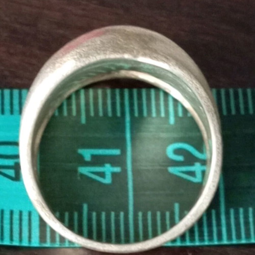 Silver 925 matte ring new, large