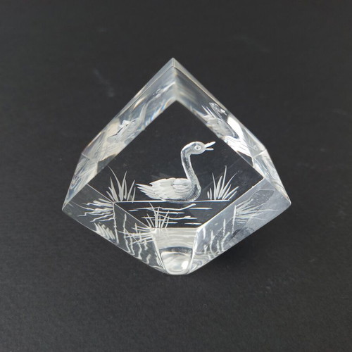 Crystal decoration with swan like new