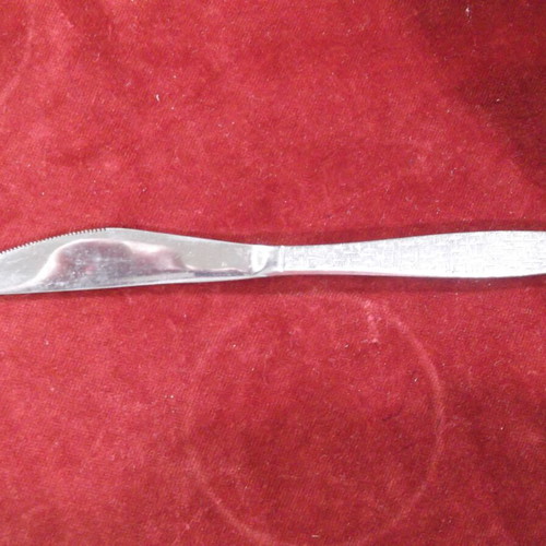 Vintage Mid Century Basketweave Knife TWA Trans World Airlines used