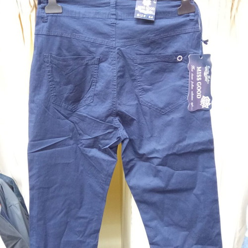 Miss Good MG3778-7 women's capri new blue cotton