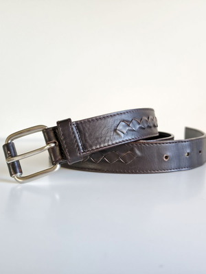 Bottega Veneta δερμάτινη ζώνη μεταχειρισμένη, καφέ, 100 εκ.