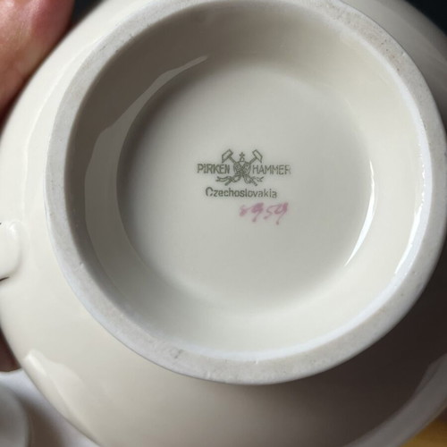 Vintage Porcelain Sugar Bowl Pirkenhammer like new, Art Deco style