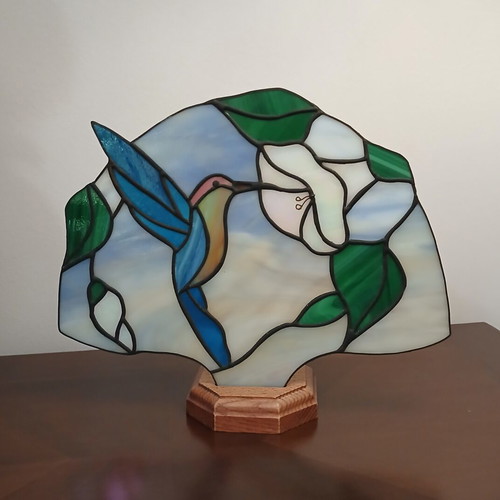 Stained Glass Table Lamp Tiffany Handmade Greek