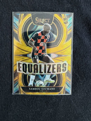 2025-26 Panini Select Ligue 1 Sambou Soumano RC /10 Gold Equalizers FC Lorient card new