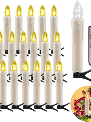 Da LIGHT LED Christmas candles set of 20 like new with remote IP64