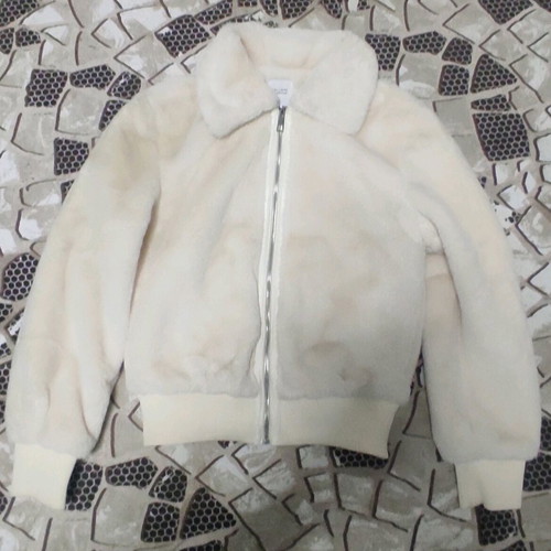 Calliope cream-beige faux fur jacket