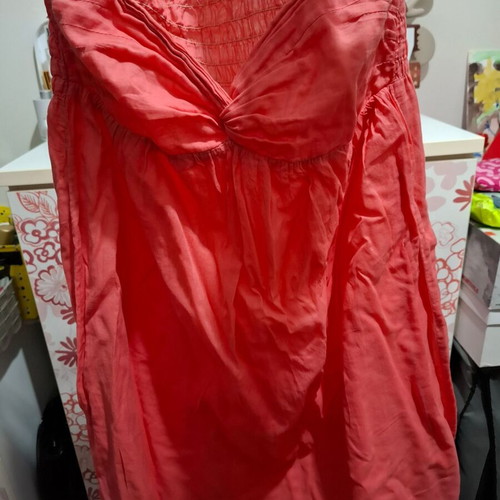 Strapless dress like new, orange, summer style