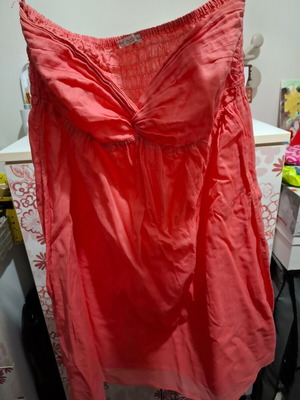 Strapless dress like new, orange, summer style