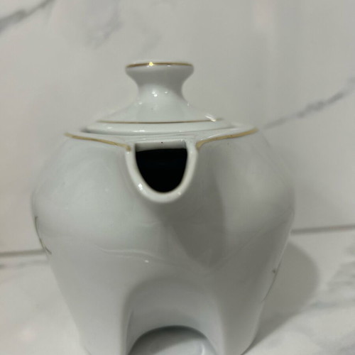 Porcelain spout Hollóházi like new, rare, gold rim