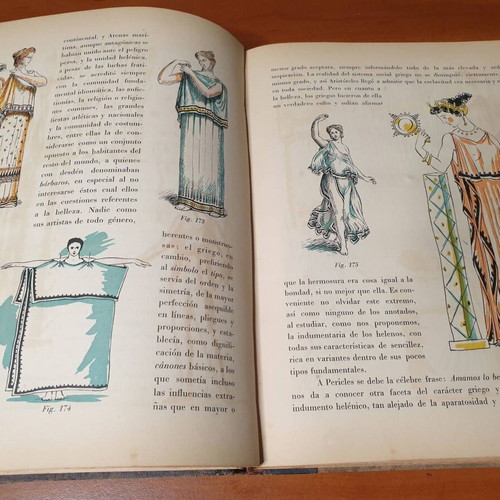 Historia Del Traje book used, history of ancient costumes