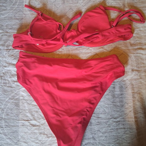 Women's swimsuit like new, red, sizes L and XL