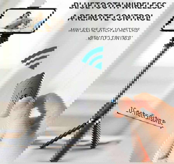 Bluetooth Selfie Stick με Φωτισμό και Ασύρματο Χειριστήριο