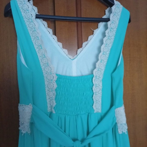Mara's Collection maxi dress XL, turquoise and beige