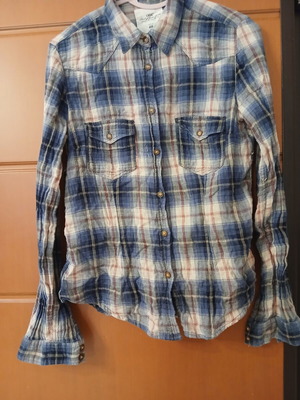 H&M L.O.G.G. women's checked shirt size M like new