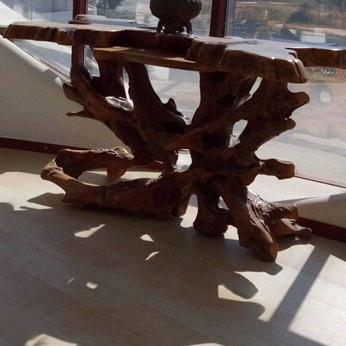 Tall console table made of teak wood like new