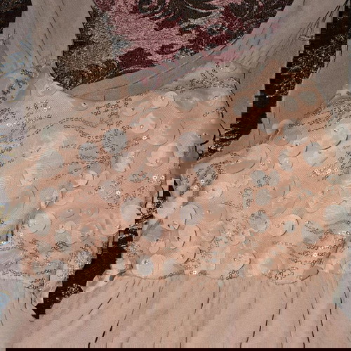 Φόρεμα νούμερο 16 ροζ σαν καινούργιο, αέρινο με φόδρα και ανοικτή πλάτη