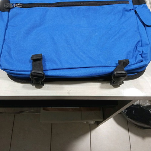 Messenger bag new blue shoulder with durable material and pockets