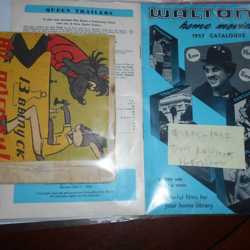 View-Master children's films 1957 used, foreign language catalog and empty box