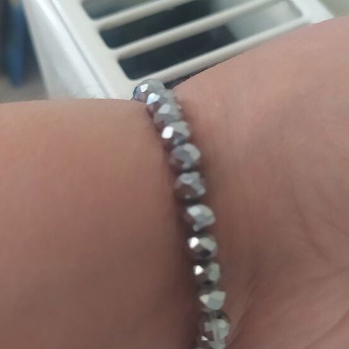 Handmade bracelet with crystals and ceramic heart new