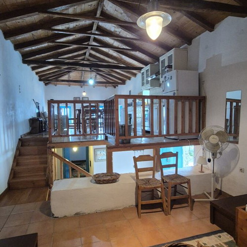 Traditional stone house in Arcadia with sea view and garden