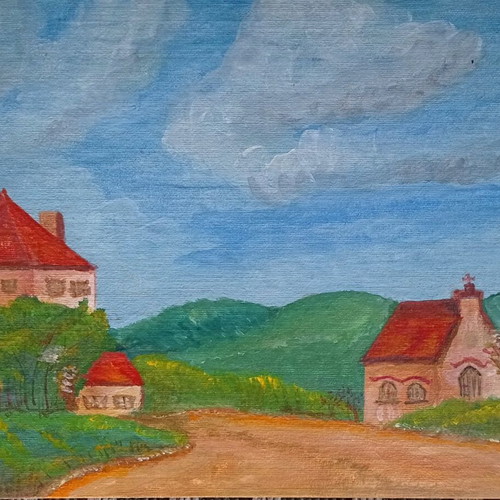 Acrylic on cardboard 39x40 new