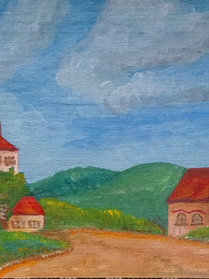 Acrylic on cardboard 39x40 new