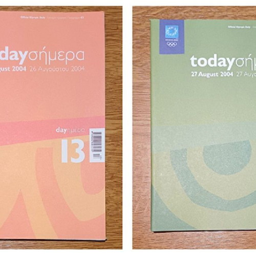 Athens 2004 Olympic Games complete set of 16 unused official daily programs like new
