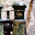 Military vintage binoculars used, jumelle marine 19th-20th century