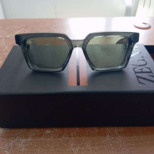 Zegna Luxury Sunglasses like new, gray acetate frame