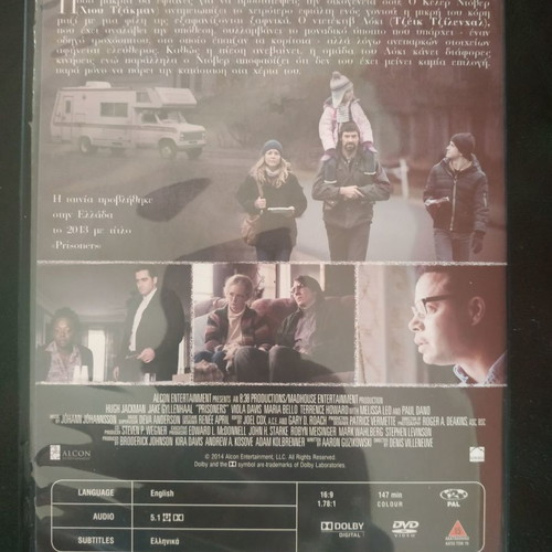 Prisoners DVD movie new, crime, drama, thriller, adventure with subtitles