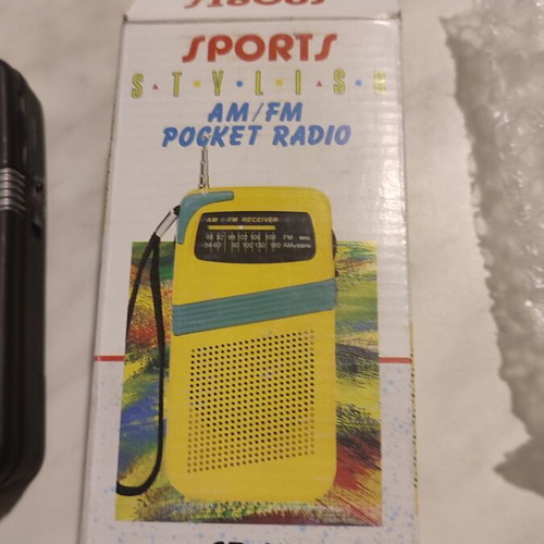 Sports ST-14 vintage AM/FM pocket radio, new old stock