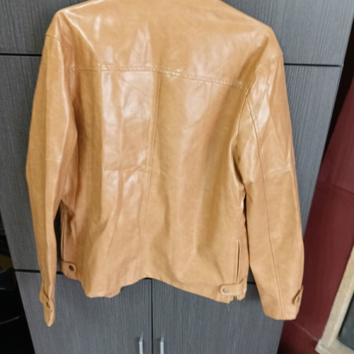 Men's leatherette jacket new, unused, beige