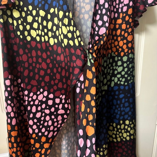 Never Fully Dressed Wrap Dress With Leopard Print Like New
