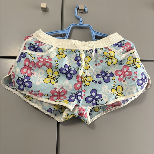 Women's summer shorts with colorful butterflies, like new, size S/M