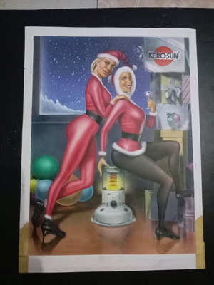 Kerosun promotional model used with Christmas card