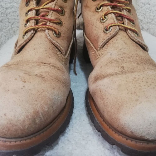 Timberland boots used, brown and yellow, size 44