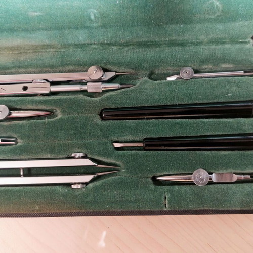 Vintage Alda Precision Drawing Set used, complete