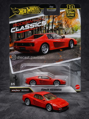 Hot Wheels Premium Testarossa καινούργιο, κλίμακα 1:64